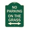 Signmission No Parking on Grass W/ Bidirectional Arrow Heavy-Gauge Aluminum Sign, 24" x 18", G-1824-23689 A-DES-G-1824-23689 - alternate 1